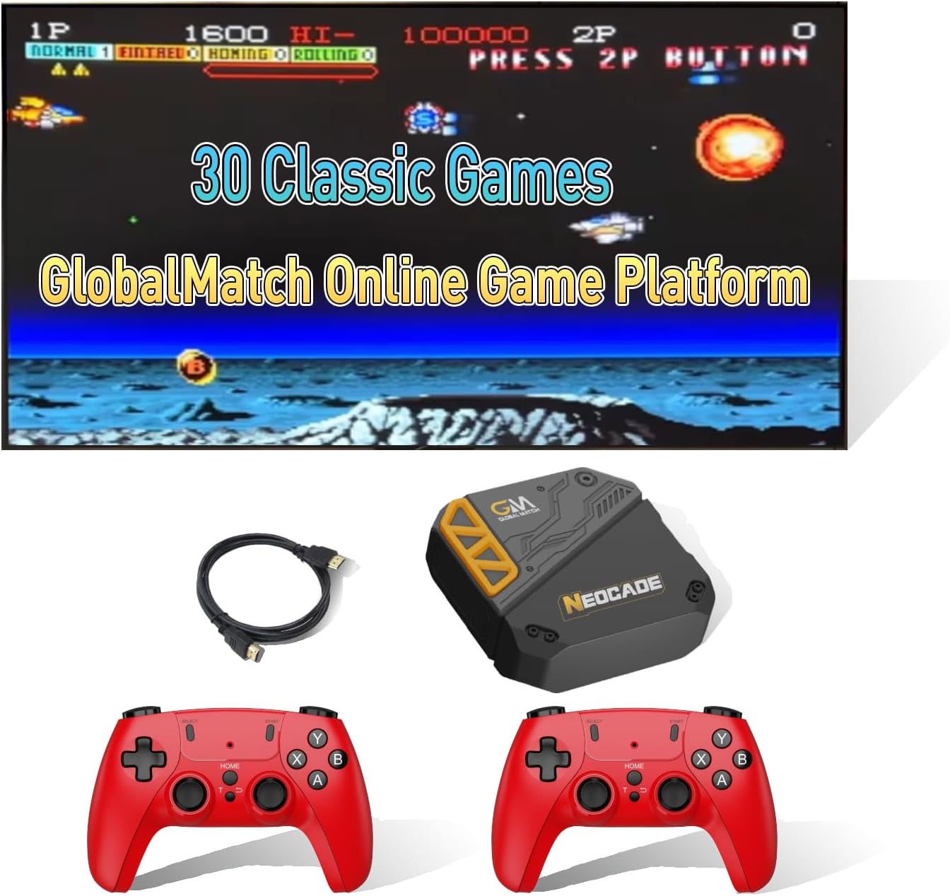 Online Gaming Platform, Dual 2.4G Wireless Controllers, Plug & Play TV Game Stick for Boys Girls Adults